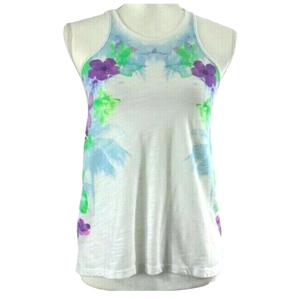 American Eagle Favorite Tank Womens XS Tropical Floral Sleeveless Summer Top
